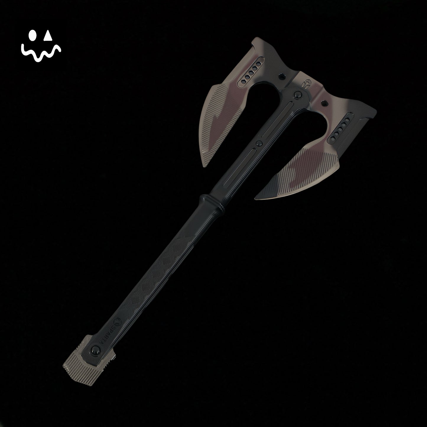 AB Mini Unyielding Fury Dual-Bladed Battle Axe Metal Replica