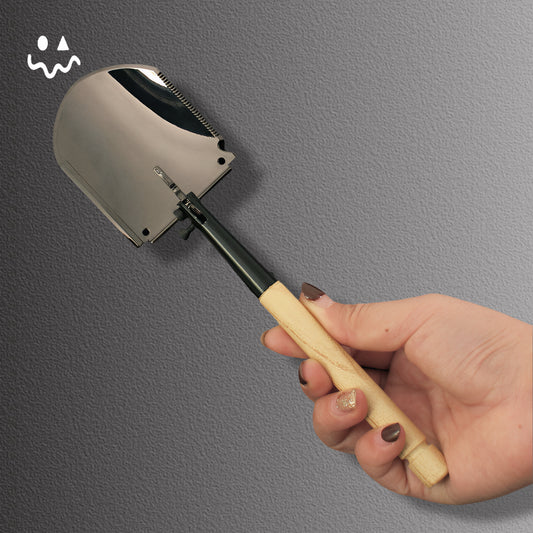 Mini Engineer Shovel Foldable Rice Spoon Metal Replica