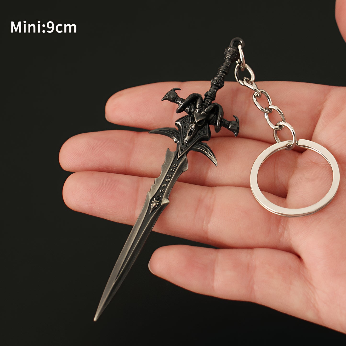 WOW Mini Frostmourne Metal Weapons Keychain Pendant