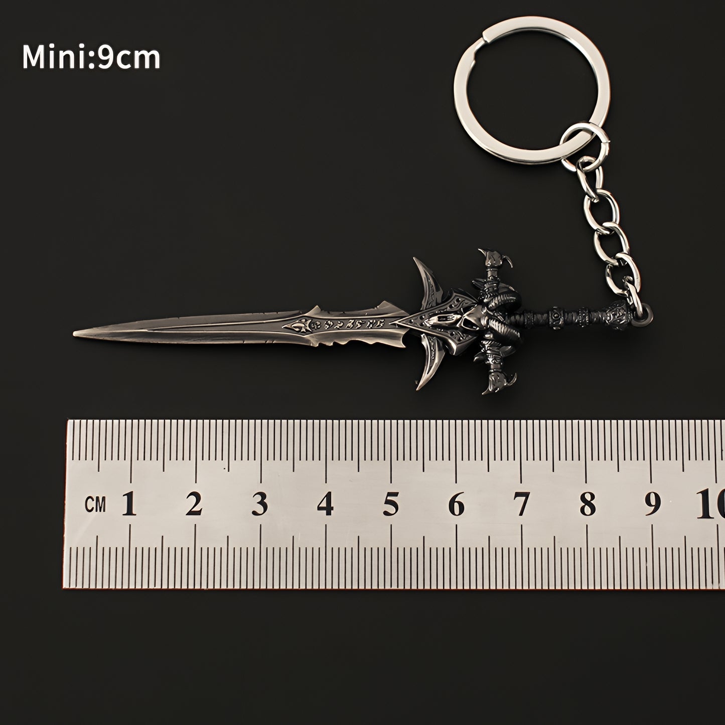 WOW Mini Frostmourne Metal Weapons Keychain Pendant