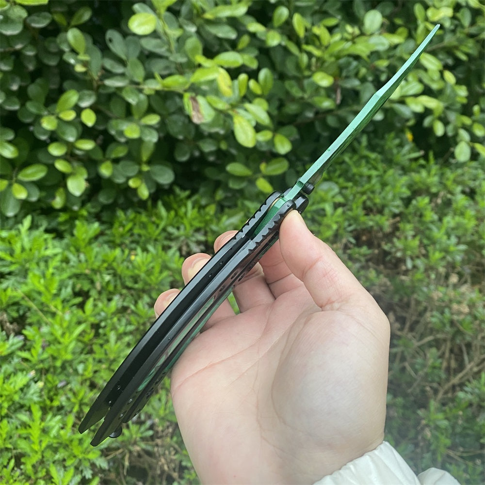 CS Gamma Doppler Balisong Blunt Blade Trainer Metal Replica