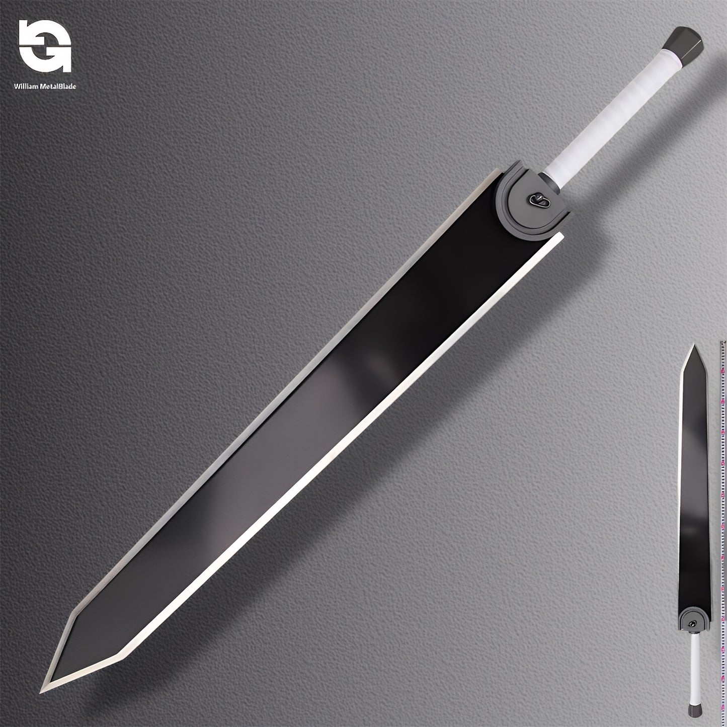120CM/42.1" Life-size Guts Sword Metal Replica Cosplay Prop