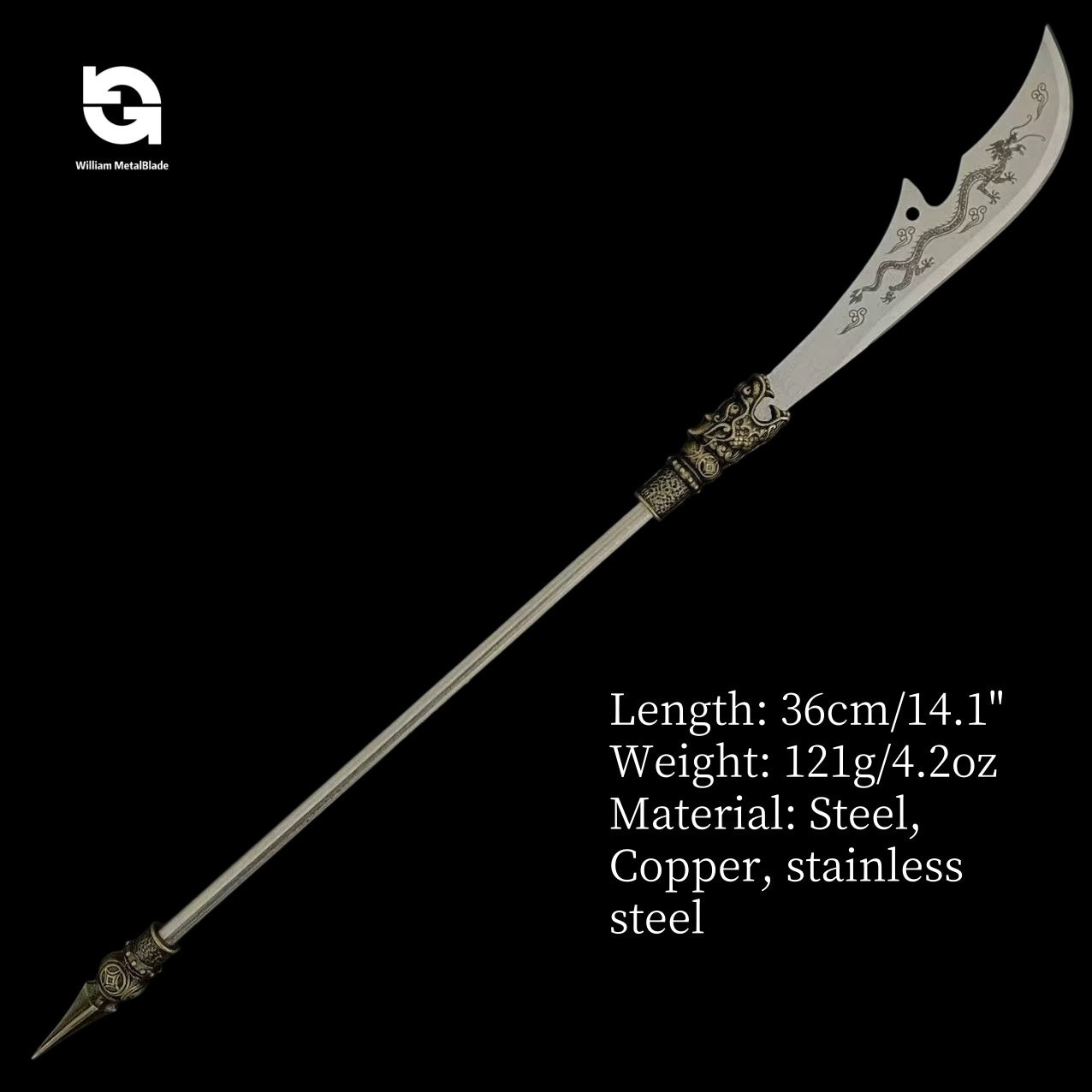 Hand-Forged Steel Long-Handle 14'' Tiny Spear 9 In 1 Pack