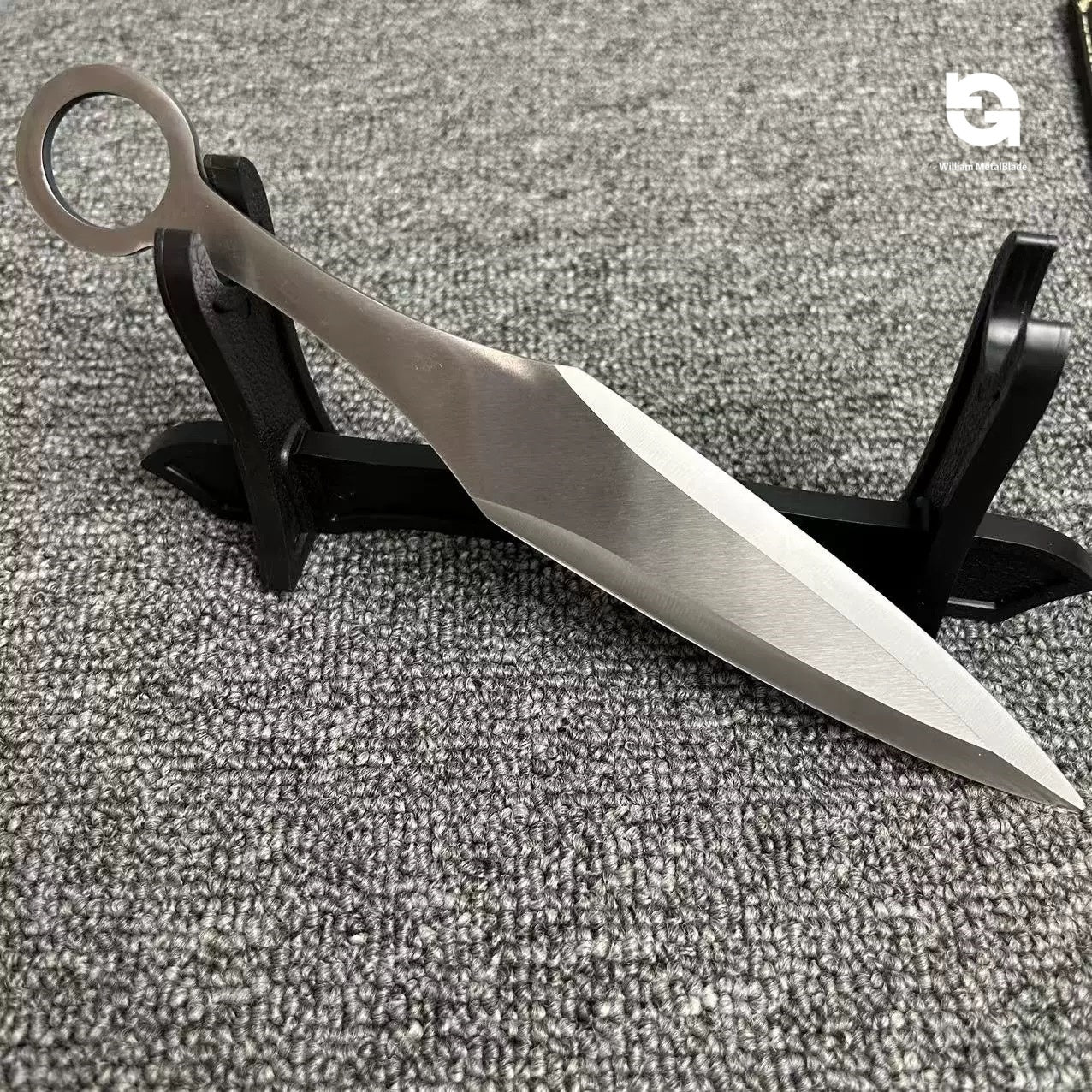 Hand-Forged Steel Ninja Flying God Kunai Metal Replica 23CM/9.0''