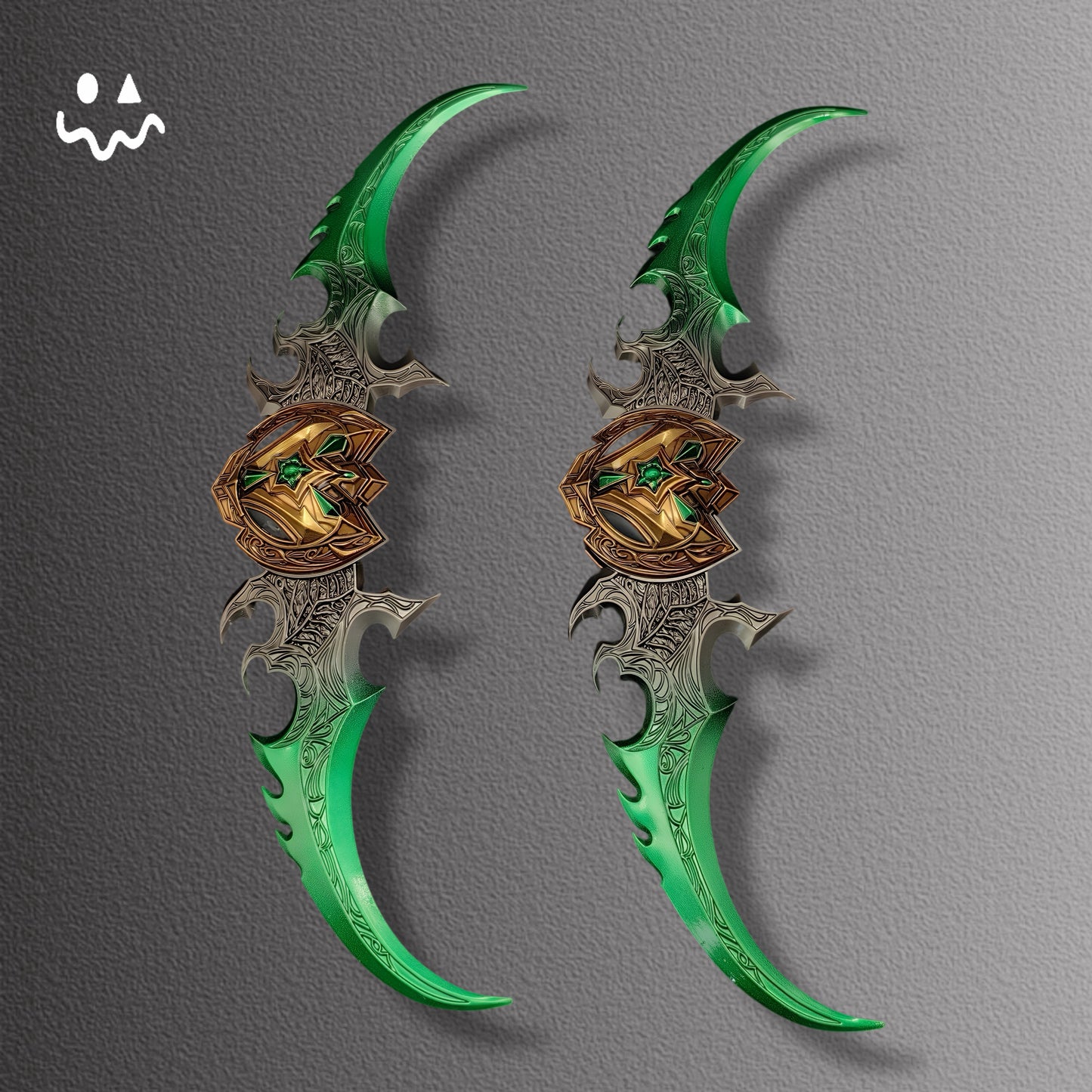 Illidan Stormrage Warglaive of Azzinoth Metal Handicraft