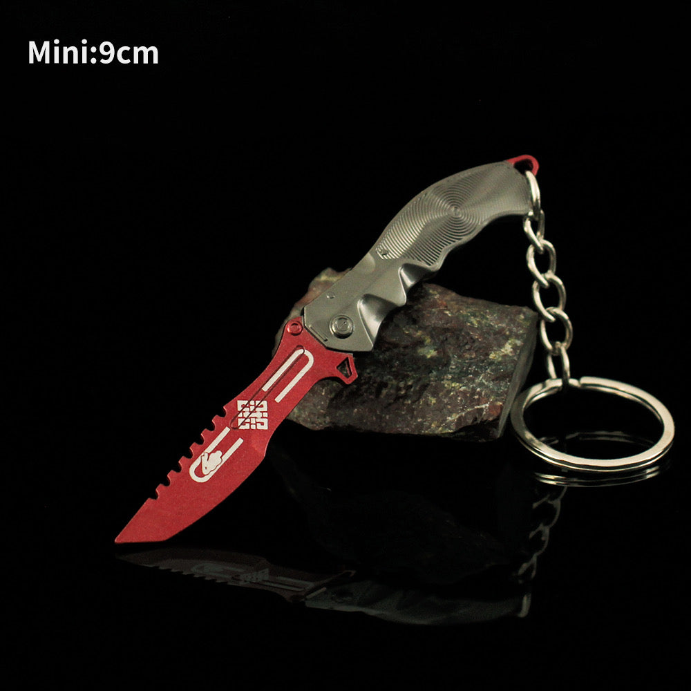 Metal Arena Breakout Lucky Rabbit Knife Keychain