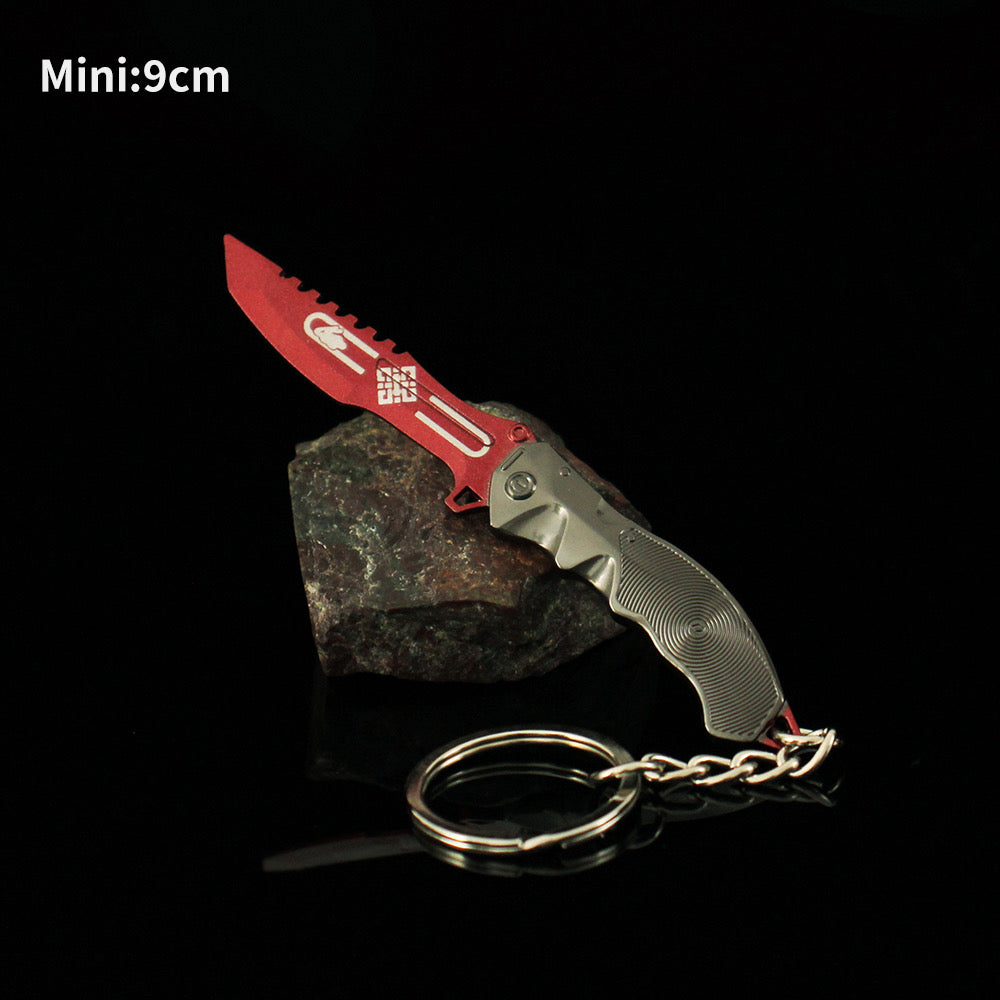 Metal Arena Breakout Lucky Rabbit Knife Keychain