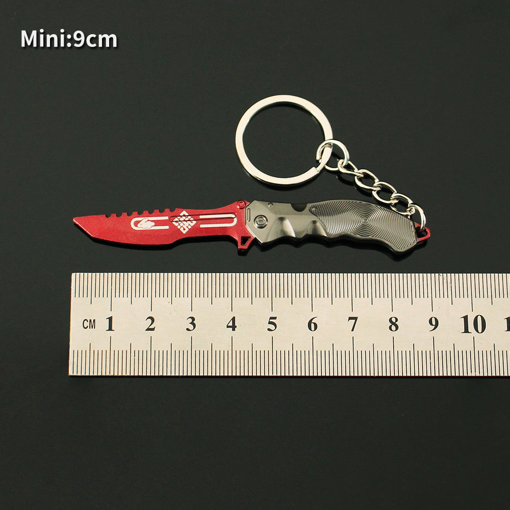 Metal Arena Breakout Lucky Rabbit Knife Keychain