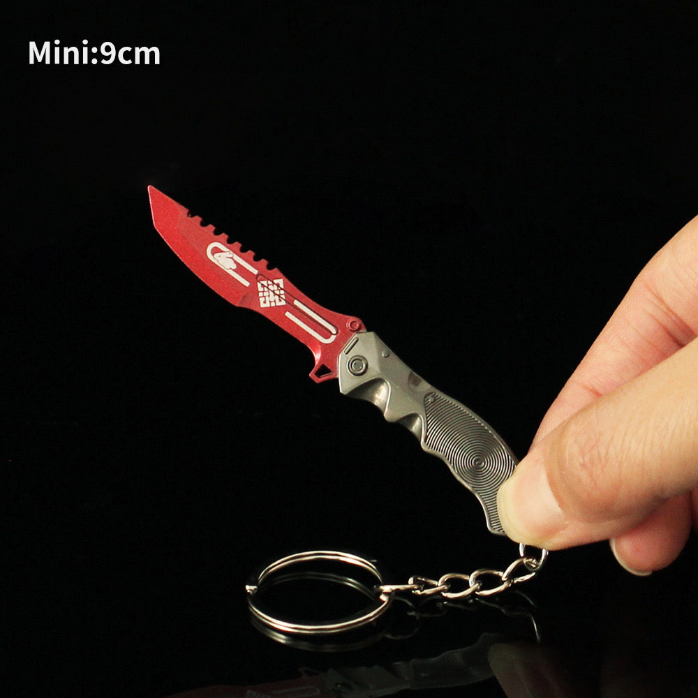 Metal Arena Breakout Lucky Rabbit Knife Keychain