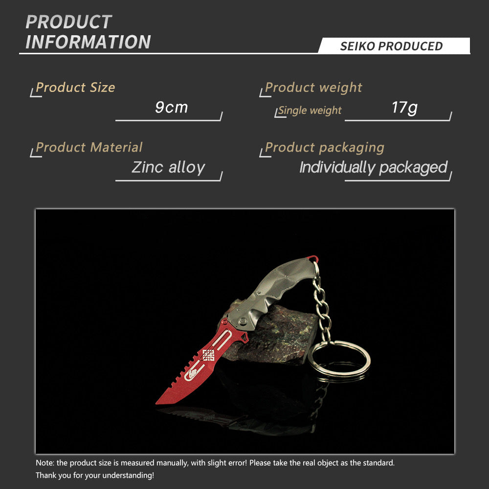 Metal Arena Breakout Lucky Rabbit Knife Keychain