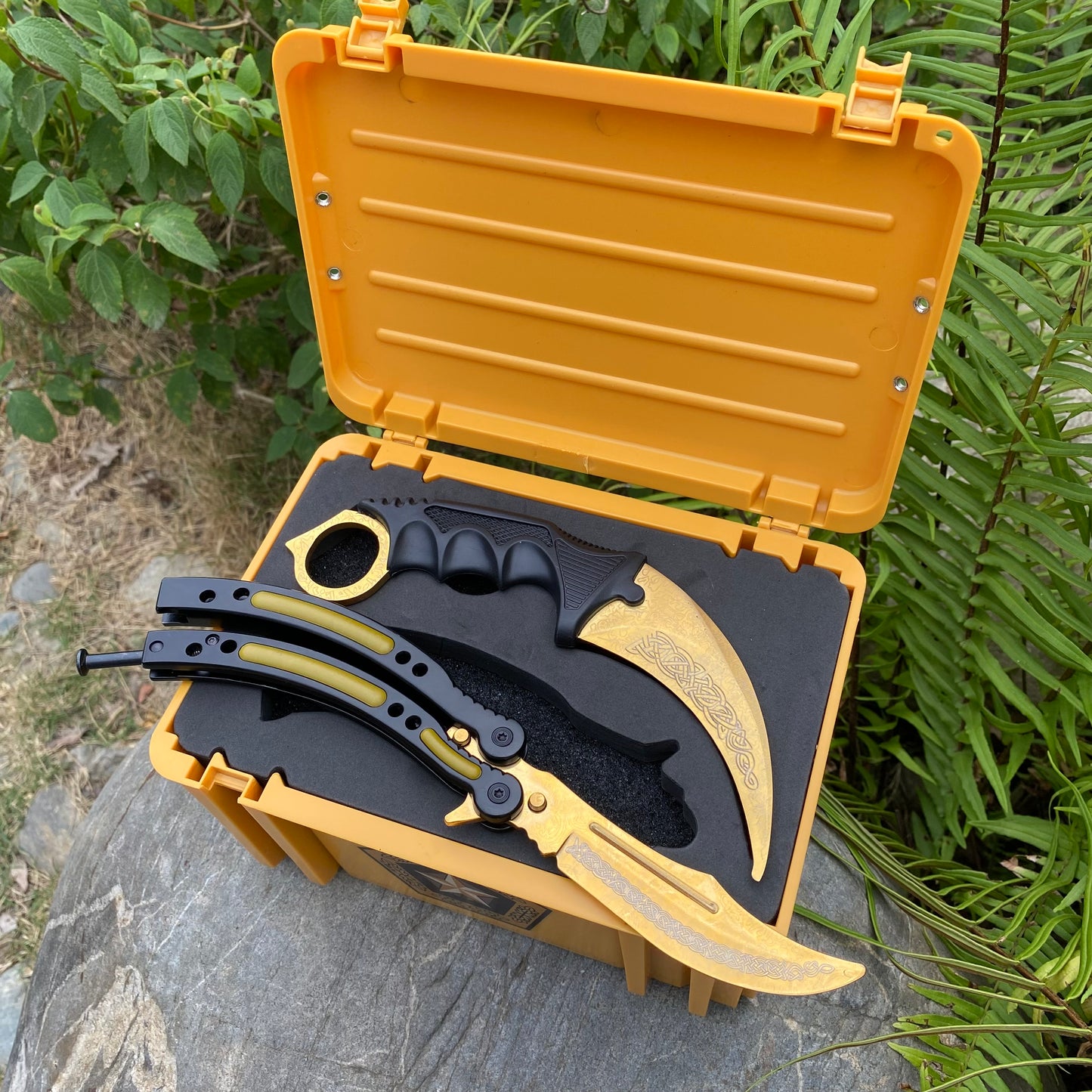 Lore Blunt Blade Karambit Trainer & Balisong Trainer 2 in 1 Pack Gift Box