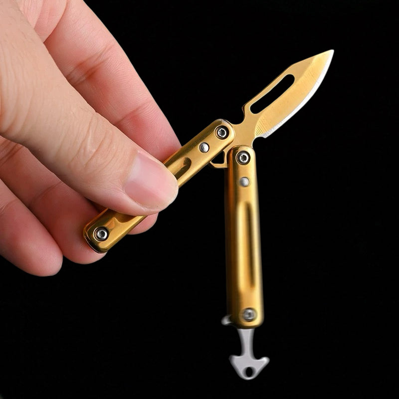 Mini Stainless Steel Portable Sharp Blade Balisong Unboxing Tool