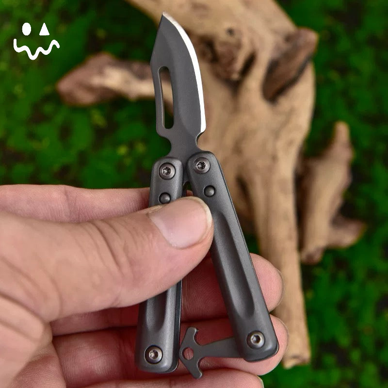 Mini Stainless Steel Portable Sharp Blade Balisong Unboxing Tool