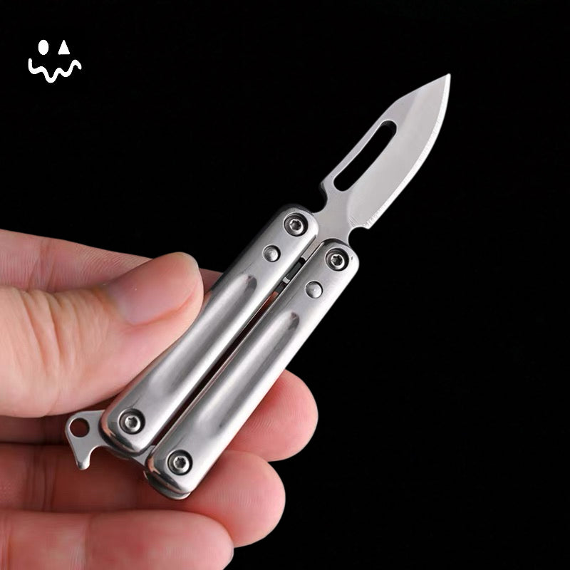 Mini Stainless Steel Portable Sharp Blade Balisong Unboxing Tool