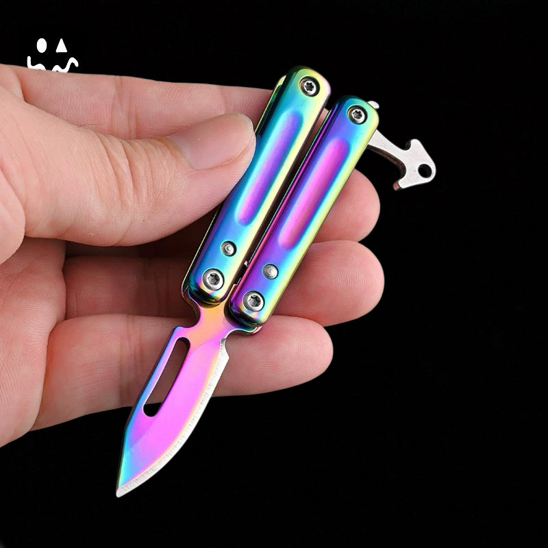 Mini Stainless Steel Portable Sharp Blade Balisong Unboxing Tool
