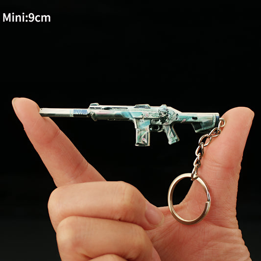 Val Mini 9 Lives Phantom Gun Metal Keychain