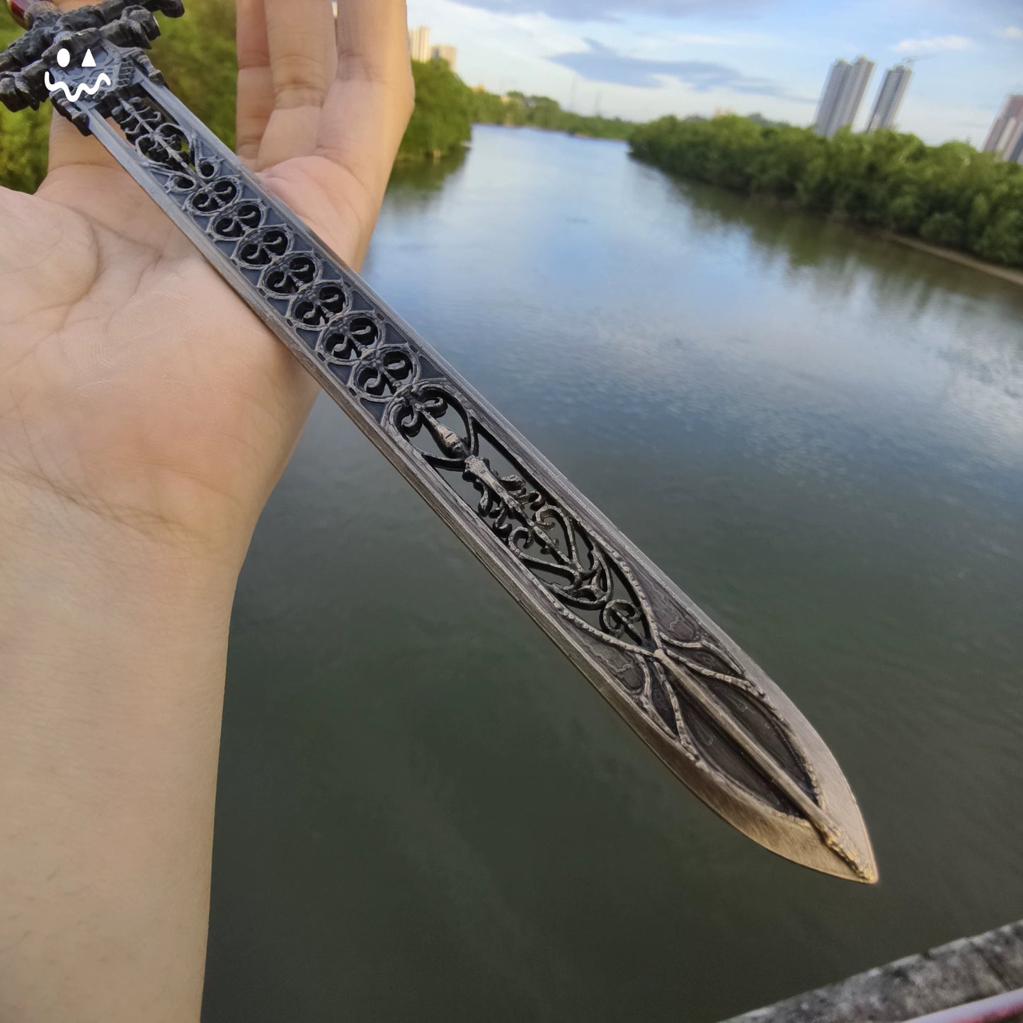 Night And Flame Sword Metal Replica