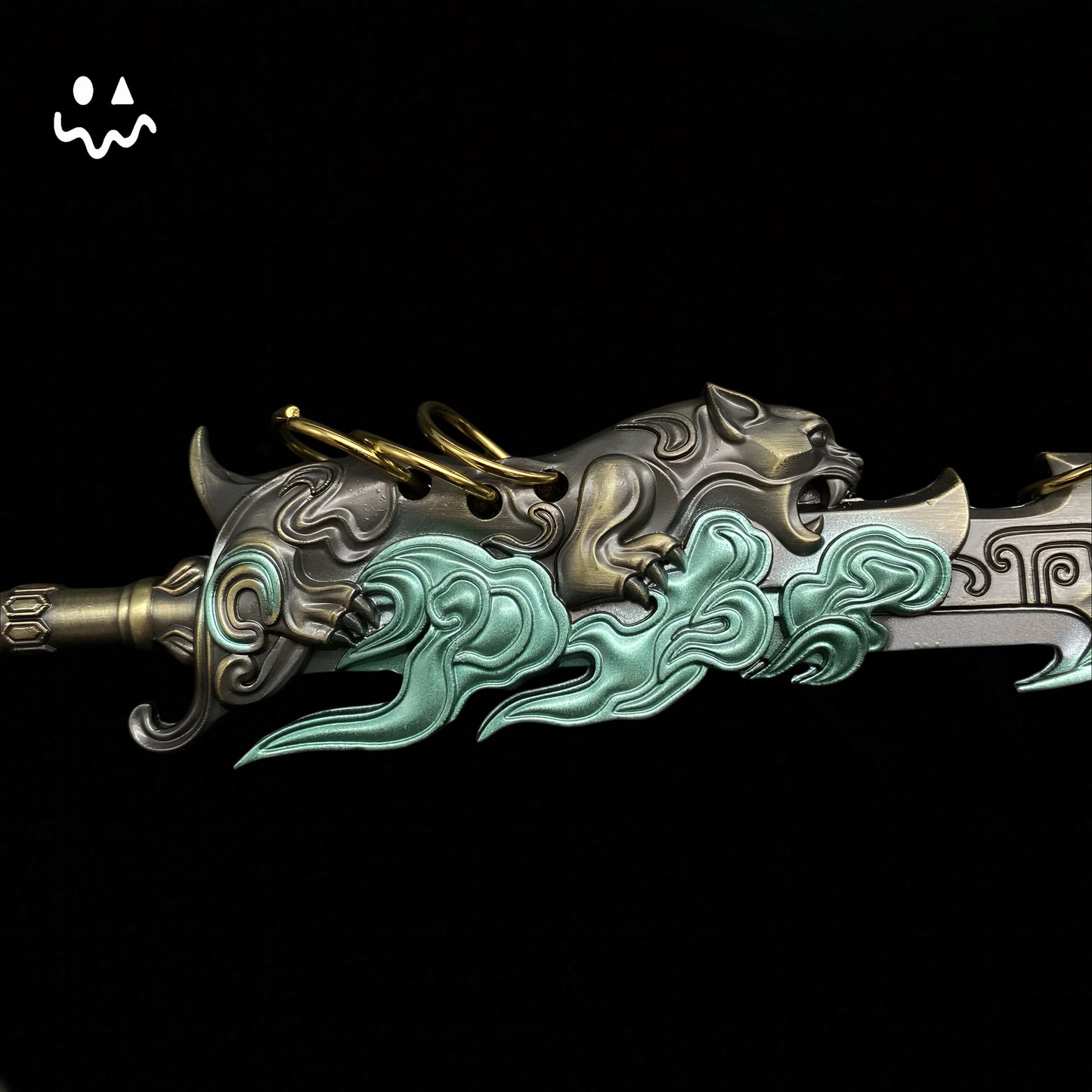 29CM/11.4" Game Peripherals Zhu Yin Nine-ring Broadsword Metal Replica