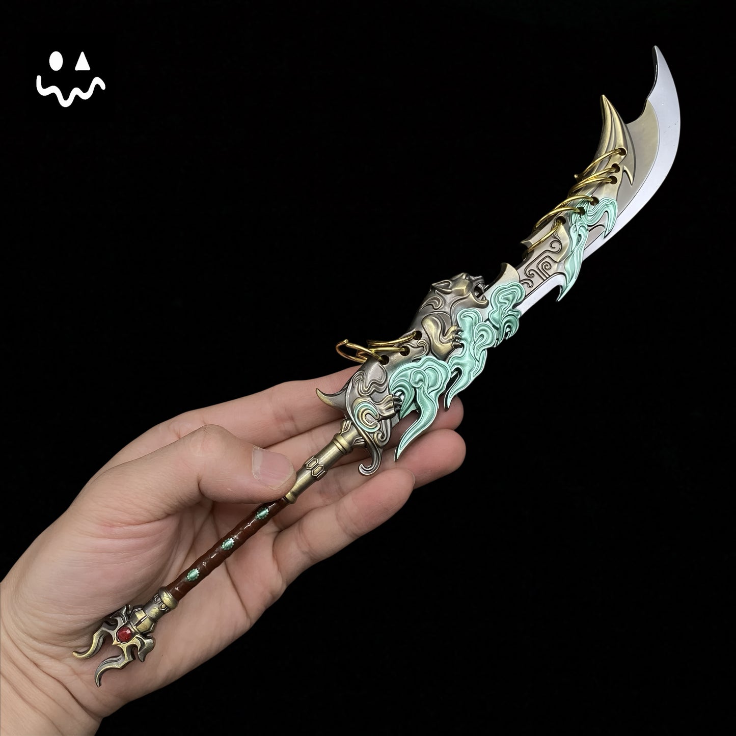 29CM/11.4" Game Peripherals Zhu Yin Nine-ring Broadsword Metal Replica