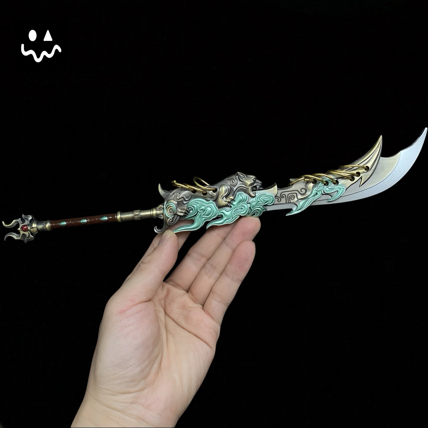 29CM/11.4" Game Peripherals Zhu Yin Nine-ring Broadsword Metal Replica