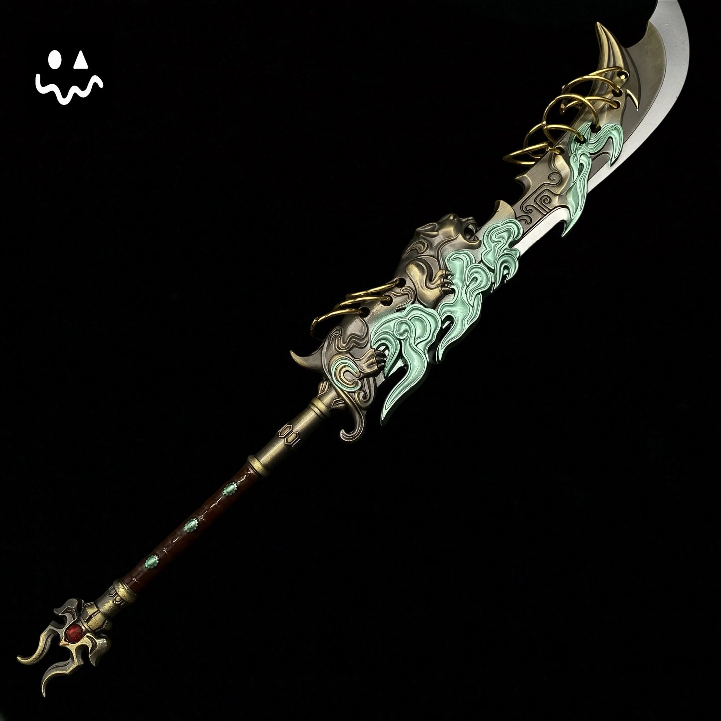 29CM/11.4" Game Peripherals Zhu Yin Nine-ring Broadsword Metal Replica