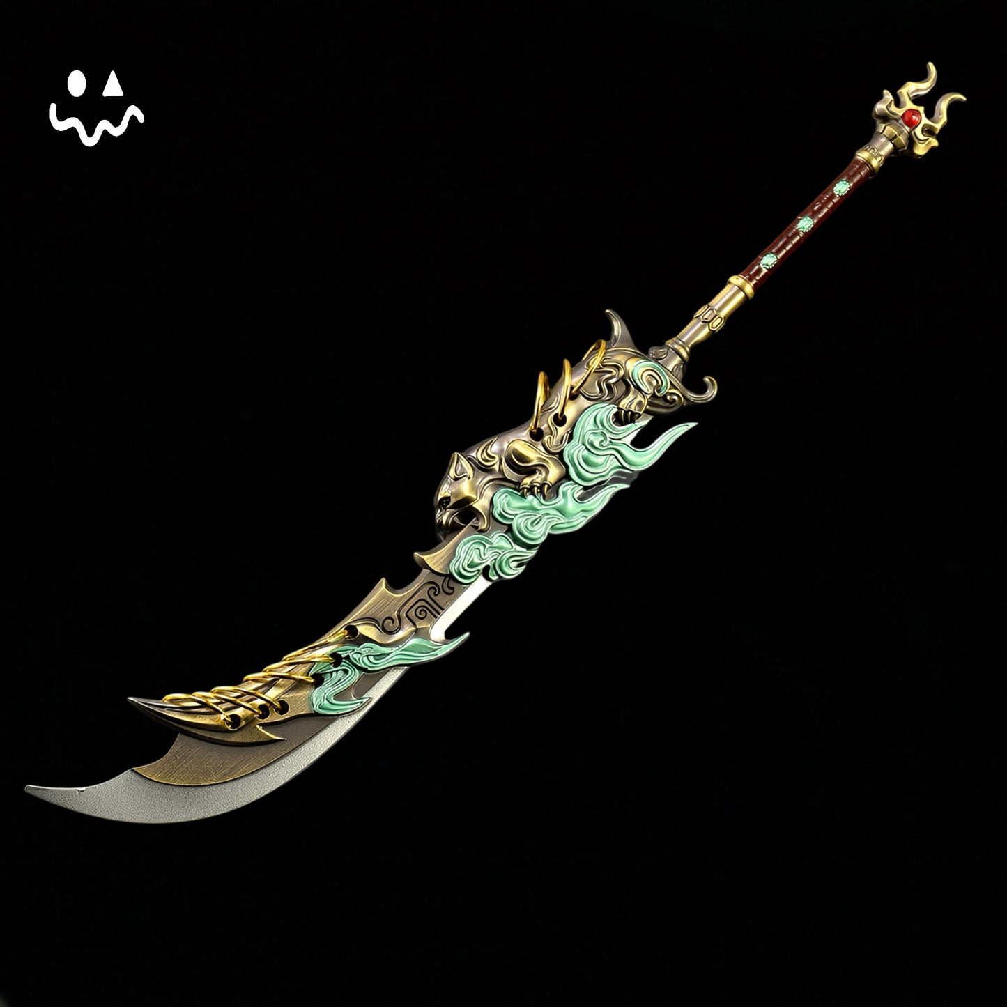 29CM/11.4" Game Peripherals Zhu Yin Nine-ring Broadsword Metal Replica