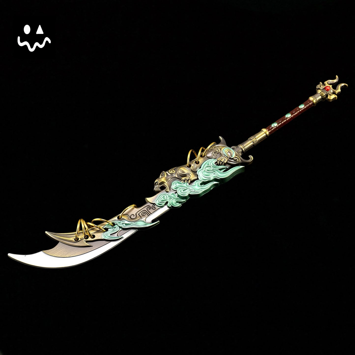 29CM/11.4" Game Peripherals Zhu Yin Nine-ring Broadsword Metal Replica