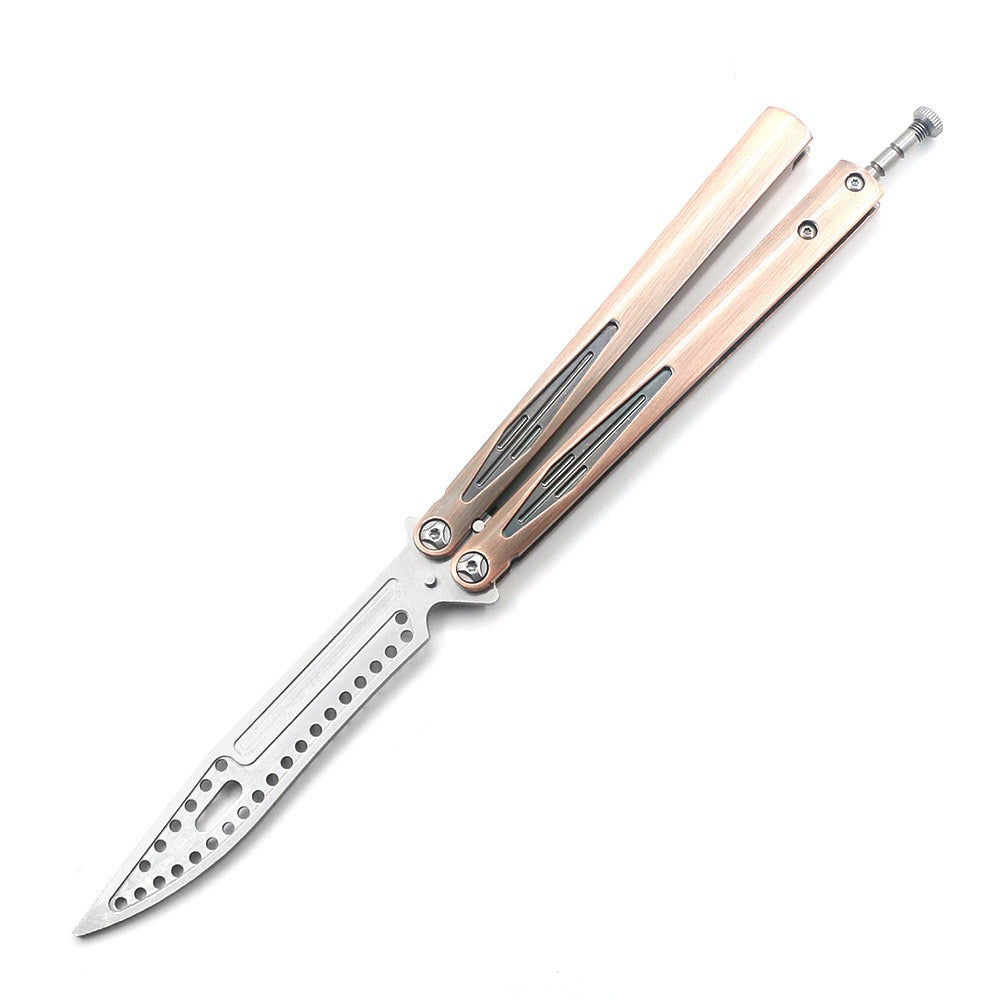ORCA Practice Butterfly Knife Integrated Alloy Handle High Quality CNC Blade Training Swing Knife