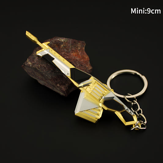 Val Prime Golden Gun Keychain Metal Pendant
