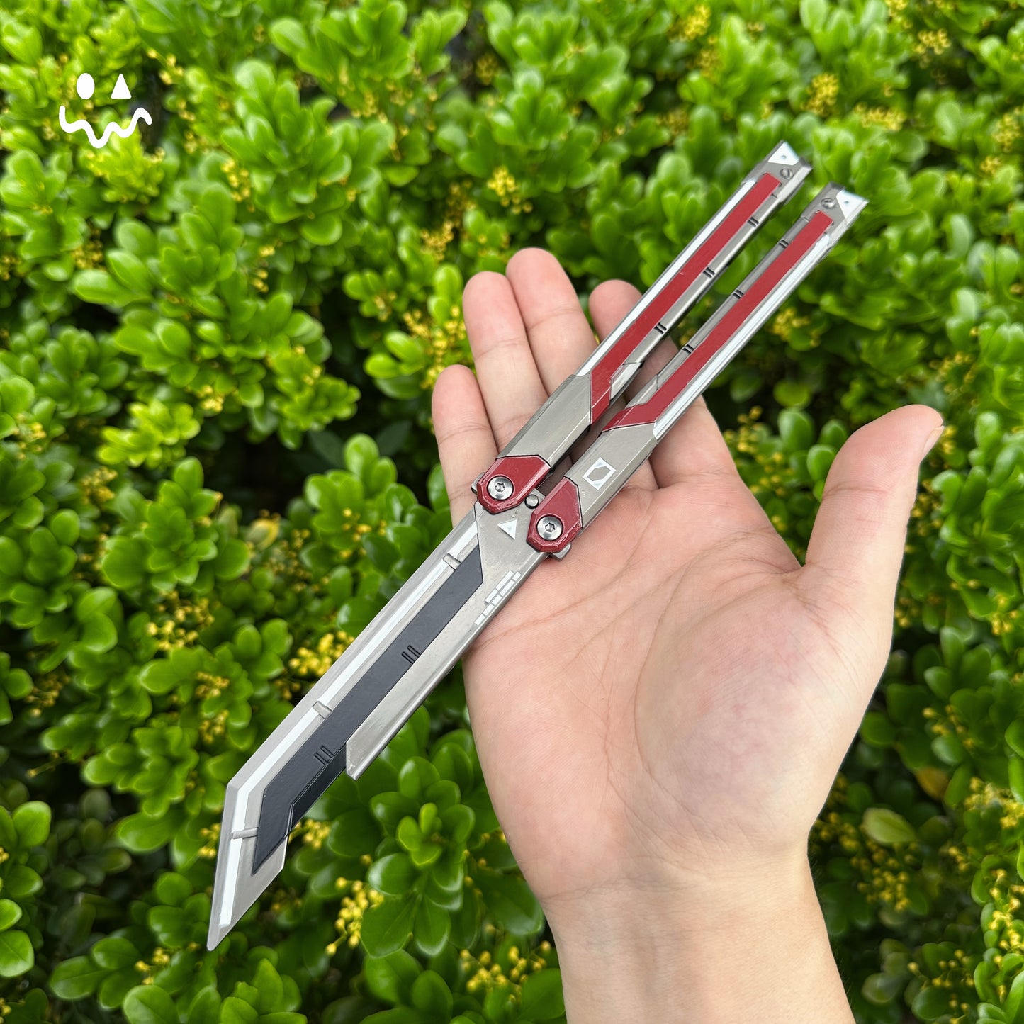RGX Knife Metal Blunt Blade Butterfly Trainer Cosplay Prop Game Replica