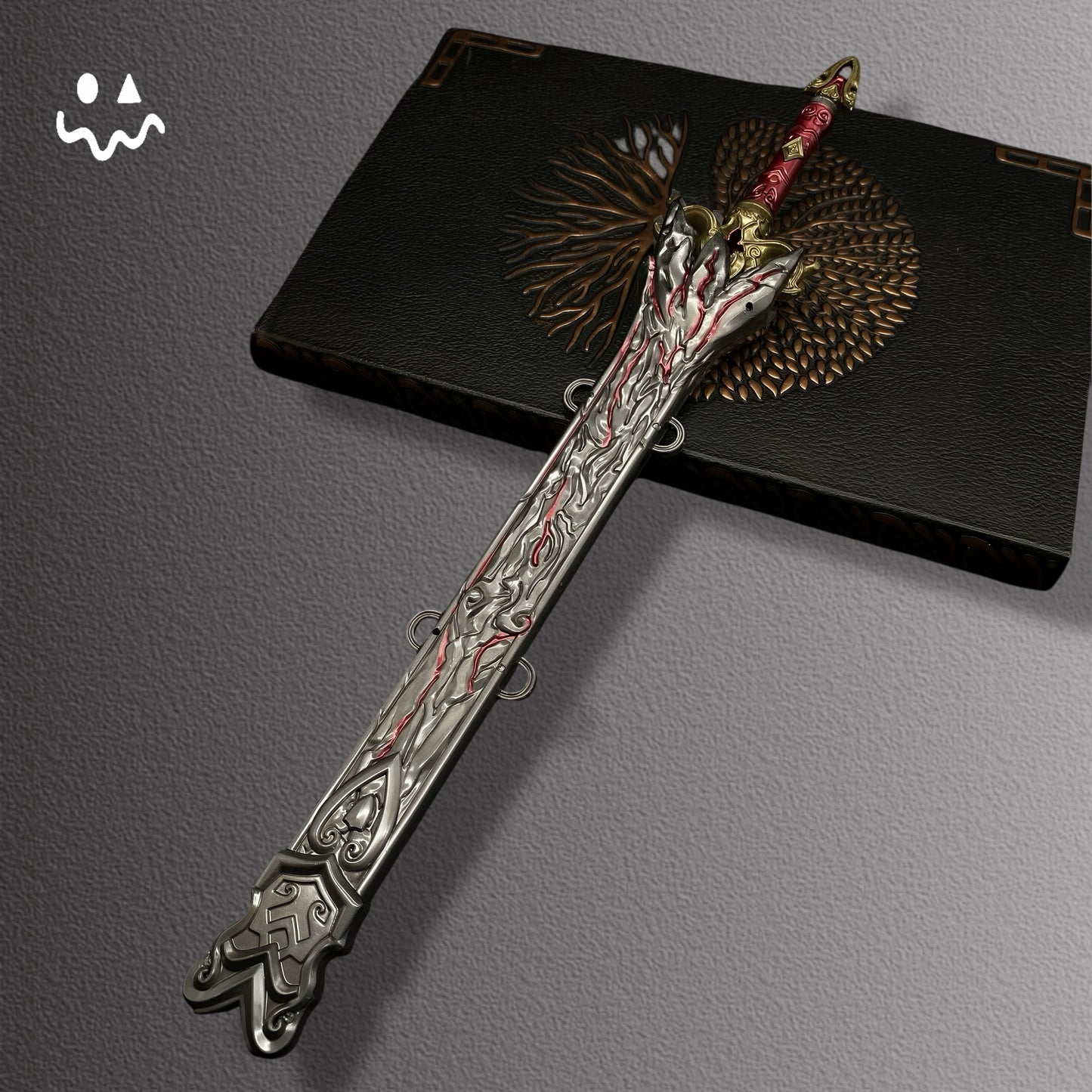 30CM/11.8" NB Game 30CM Red Sky Sword Metal Display Art