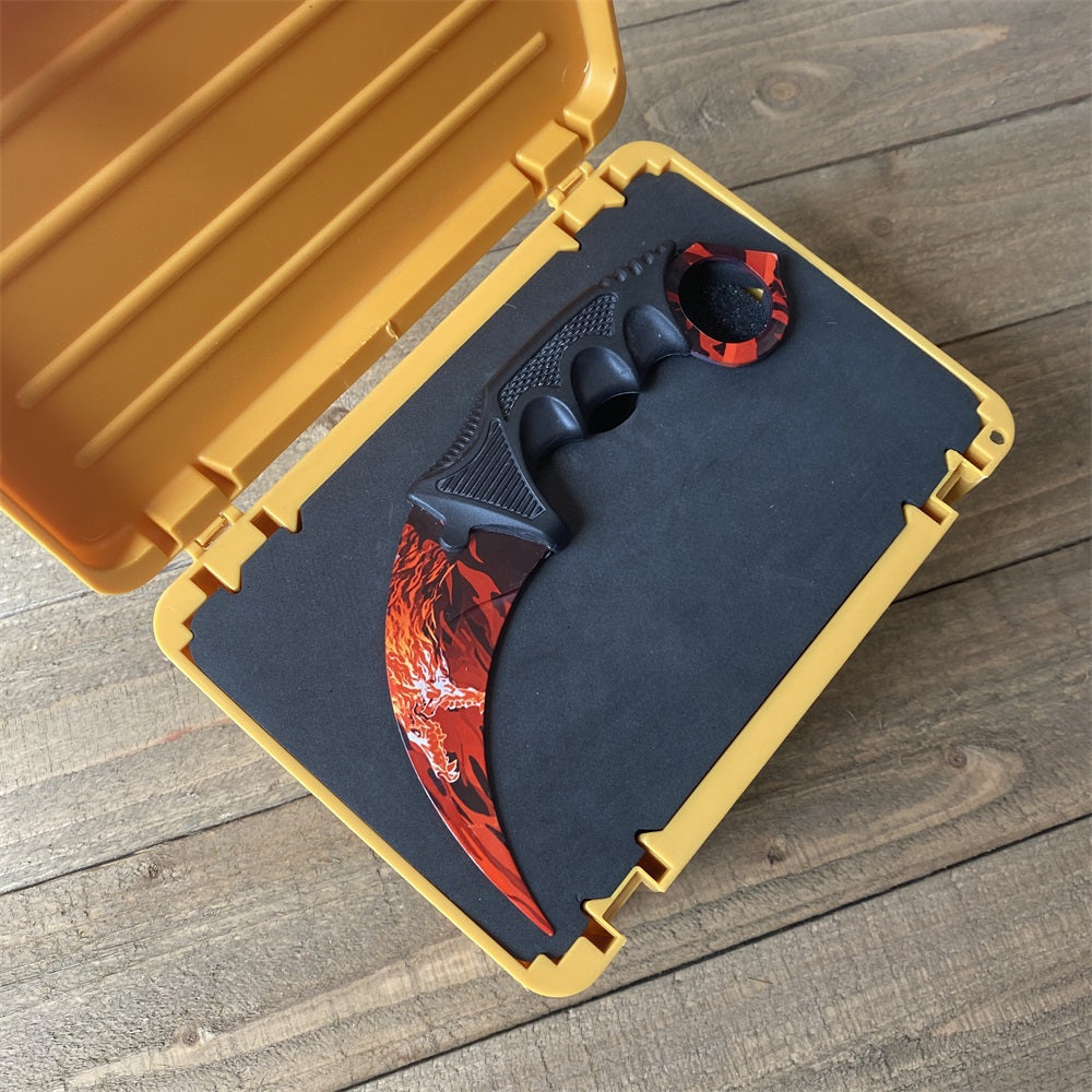 CSGO Gamma Box Roar Skin Karambit Blunt Blade Knife Trainer