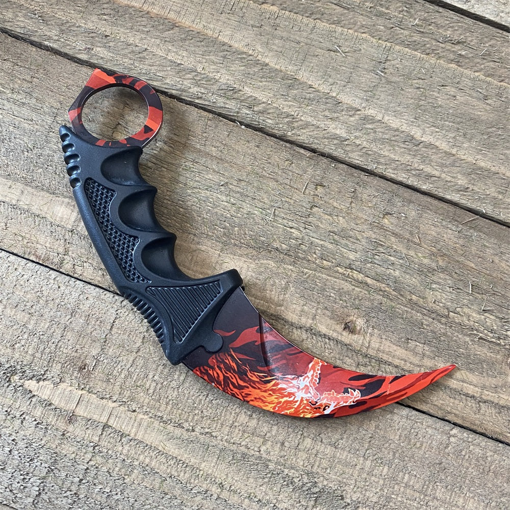 CSGO Gamma Box Roar Skin Karambit Blunt Blade Knife Trainer