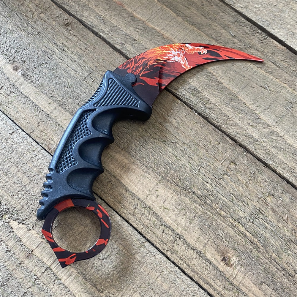CSGO Gamma Box Roar Skin Karambit Blunt Blade Knife Trainer