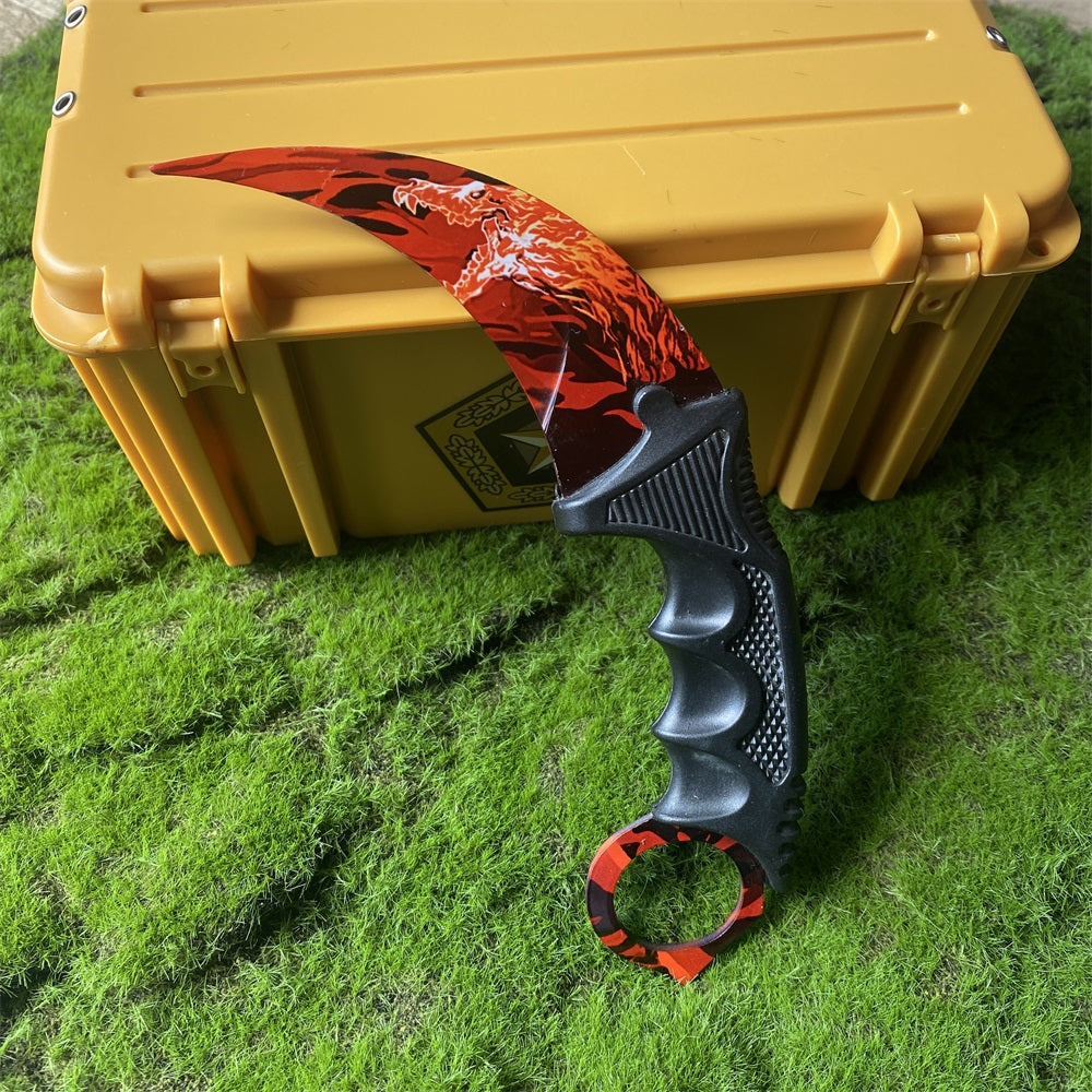 CSGO Gamma Box Roar Skin Karambit Blunt Blade Knife Trainer