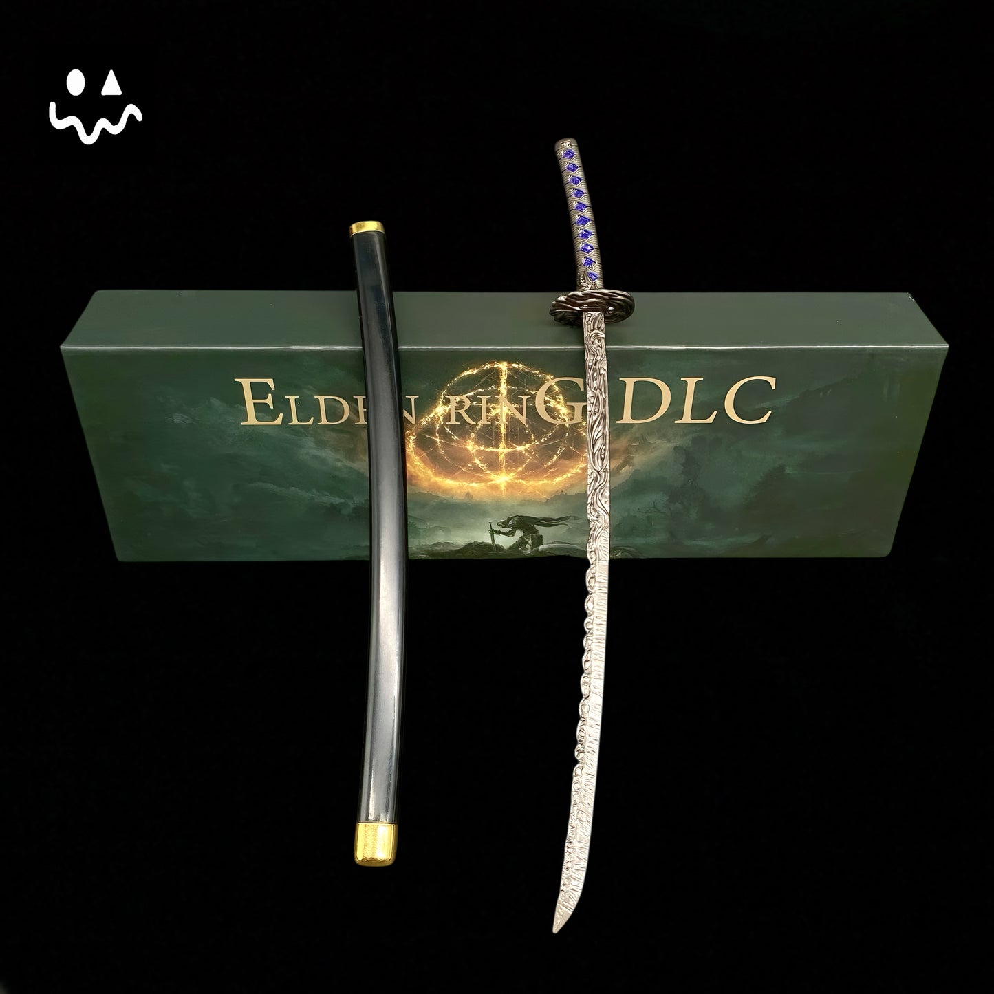 ER Star-Lined Katana Metal Replica Miniature With Gift Box