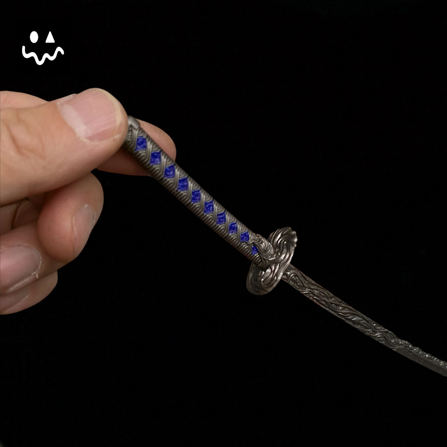 ER Star-Lined Katana Metal Replica Miniature With Gift Box