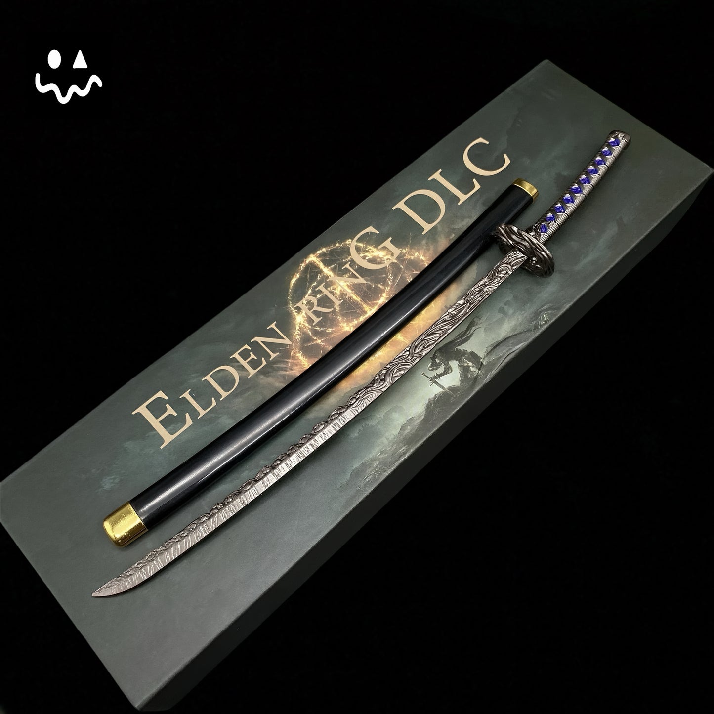 ER Star-Lined Katana Metal Replica Miniature With Gift Box