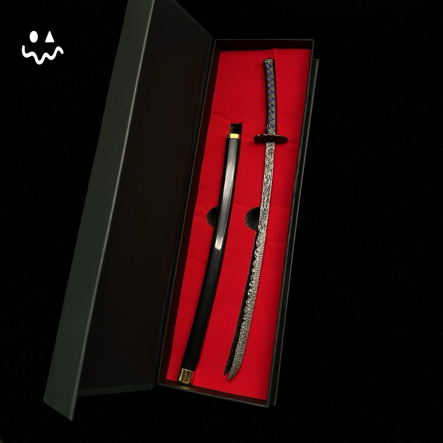 ER Star-Lined Katana Metal Replica Miniature With Gift Box
