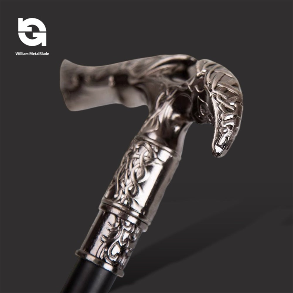 Vintage Gentleman Walking Canes Alloy Decorative Cosplay Canes