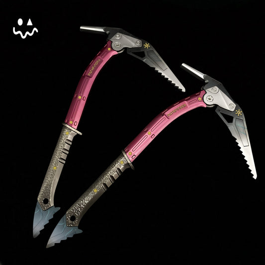 Hot Game AB Winter Ice Pickaxe Foldable Sickle Metal Replica A Pair
