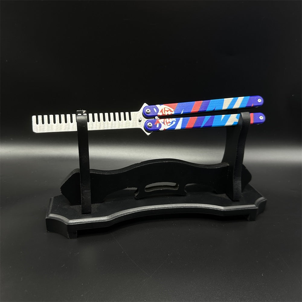 Stainless Steel Yoru Comb Balisong Butterfly Trainer Replica & Yoru Mask