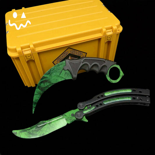 CS Balisong & Karambit Replica Yellow Gift Box