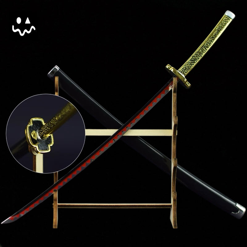Metal Small Size Demon Killer Katanas Nichirin Swords Blunt Blade Room Decoration