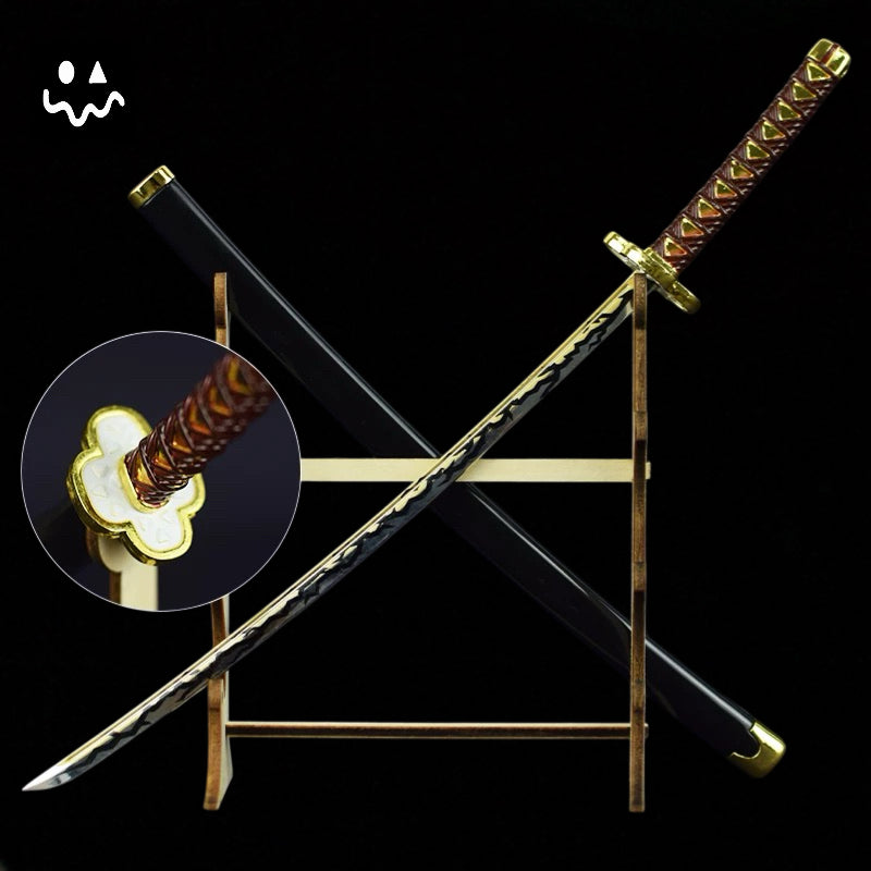 Metal Small Size Demon Killer Katanas Nichirin Swords Blunt Blade Room Decoration