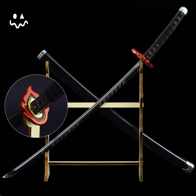 Metal Small Size Demon Killer Katanas Nichirin Swords Blunt Blade Room Decoration