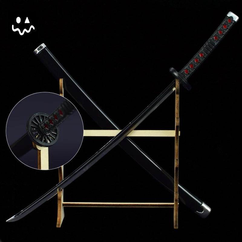 Metal Small Size Demon Killer Katanas Nichirin Swords Blunt Blade Room Decoration