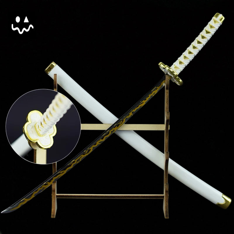 Metal Small Size Demon Killer Katanas Nichirin Swords Blunt Blade Room Decoration
