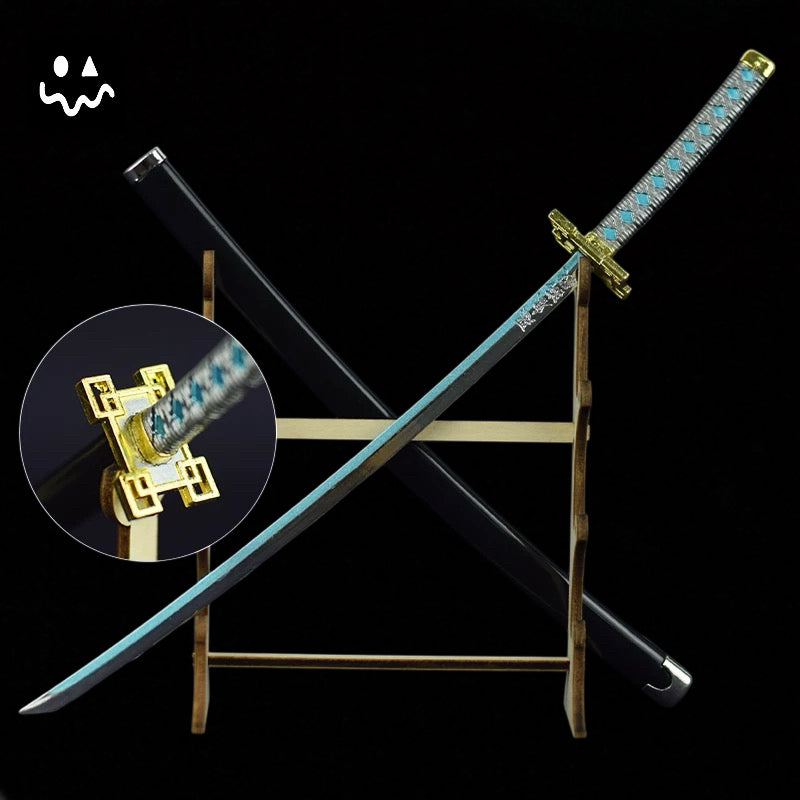 Metal Small Size Demon Killer Katanas Nichirin Swords Blunt Blade Room Decoration