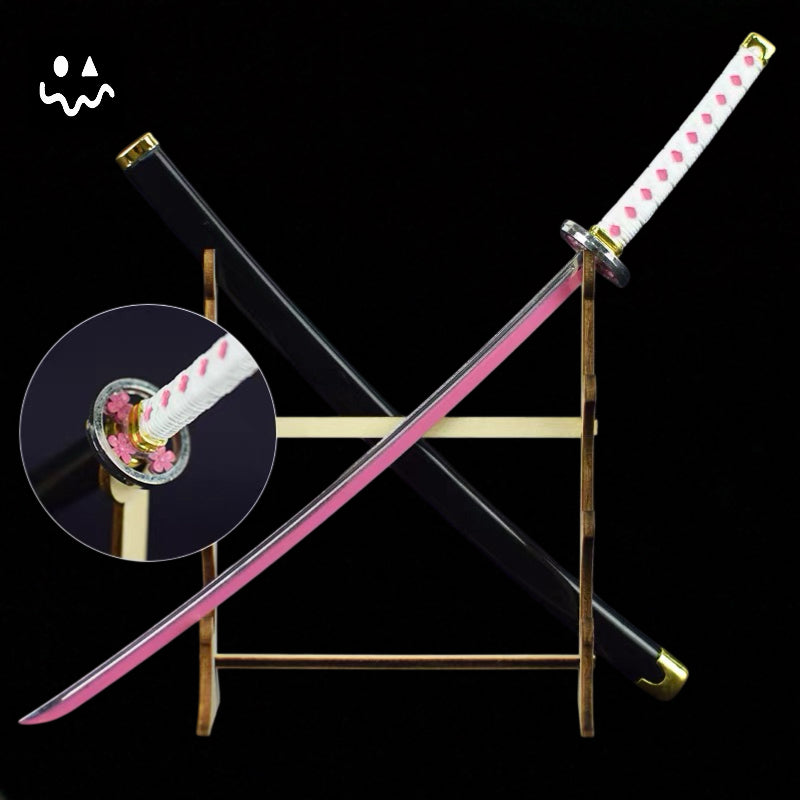 Metal Small Size Demon Killer Katanas Nichirin Swords Blunt Blade Room Decoration